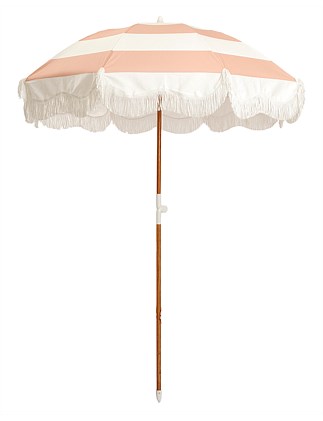 HOLIDAY BEACH UMBRELLA-PINK CAPRI STRIPE