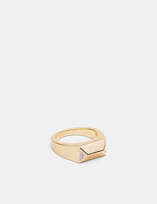 Slay To The Rhythm Pavé Signet Ring