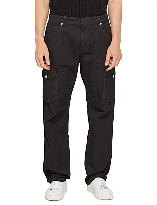 STRAIGHT COTTON CARGO PANTS