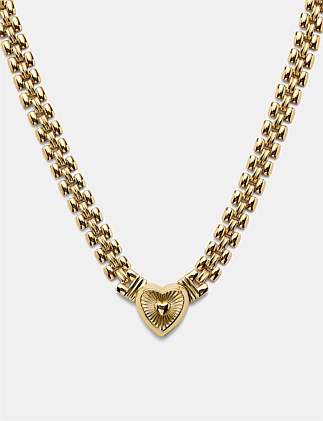 Elle Ferguson Los Angeles Heart Chain Choker Necklace