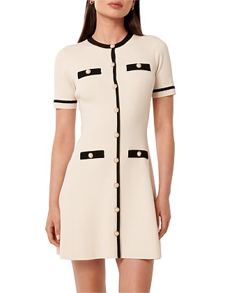 KERRY CONTRAST KNIT MINI DRESS