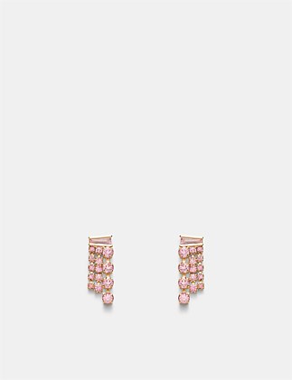 Crystalline Mini Fringe Stud Earrings