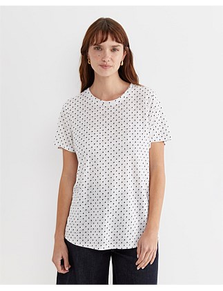 TONIA SPOT LINEN TEE