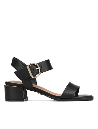 IMMI Black Leather Block Heel