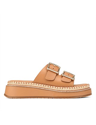 DREAM Dark Sand Leather Flatform