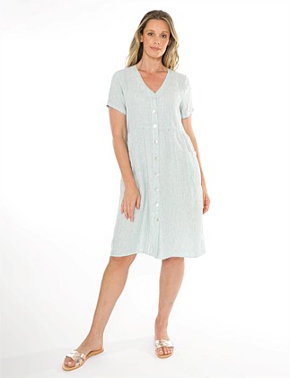 Core Stripe Button Through Dress