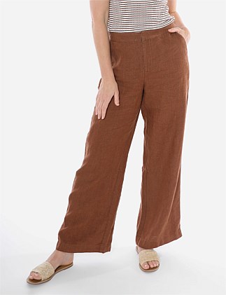 Flat Front Linen Pant