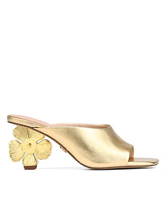 KITT Gold MetallicLeather Artistic Heel Mule