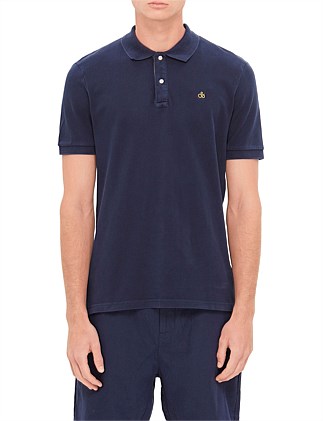 Garment-Dyed Pique Polo Shirt