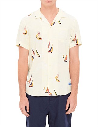 Regular-Fit Printed Camp Shirt