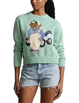 POLO BEAR COTTON CREWNECK SWEATER