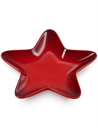 STAR PLATE 20CM CERISE