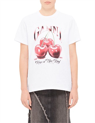 Basic Jersey Cherry Relaxed T-shirt