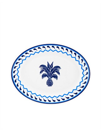 JAIPUR OVAL PLATTER 29CM SET OF 2 BLUE