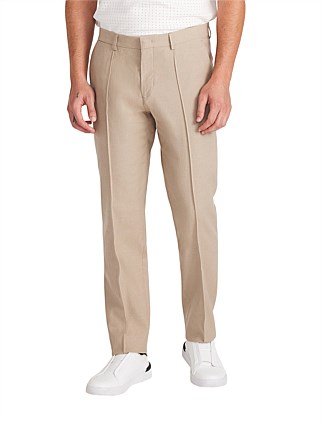 LINEN COTTON CREPE SUIT PANTS