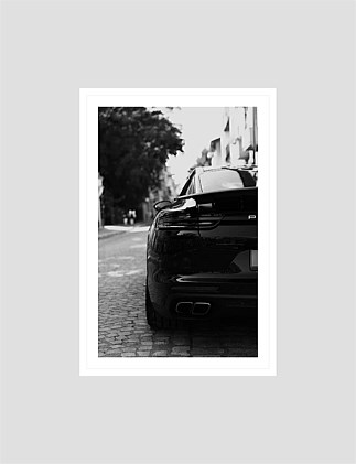 Mono Porsche A4 Framed Print