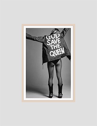 God Save The Queen A3 Framed Print