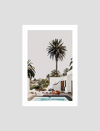 Palm Vacation A4 Framed Print