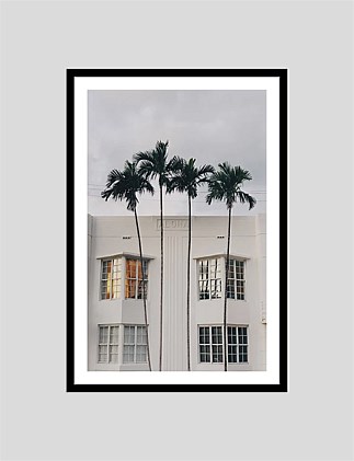 Miami Shops 50 x 70 Framed Print