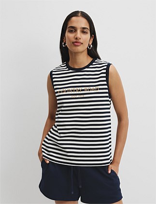 Australian Cotton Stripe CR Est. 1974 Tank