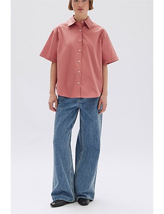 Tala Poplin Short Sleeve Shirt Lotus