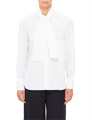 LONG SLEEVE SHIRT WITH TIE DETAIL