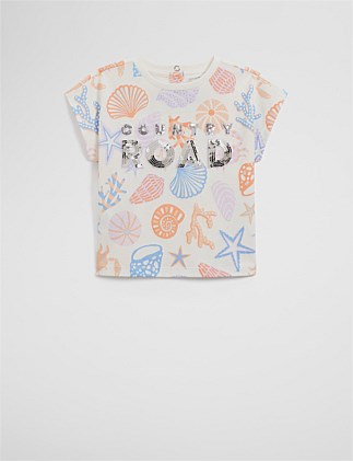 GOTS-Certified Organic Sequin Logo T-Shirt