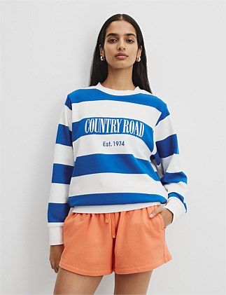 Verified Australian Cotton Stripe Heritage Sweat