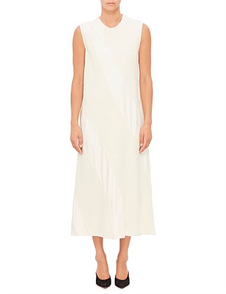 SLEEVELESS U-NECK DRESS WITH SPIRAL CUTS