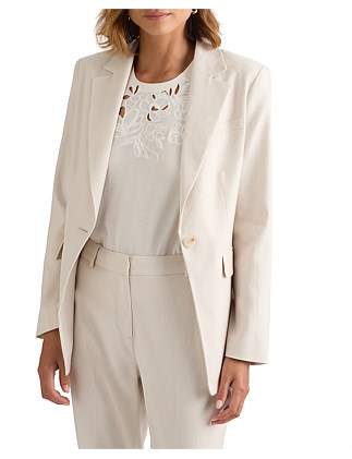 DARCEY LINEN BLEND BLAZER