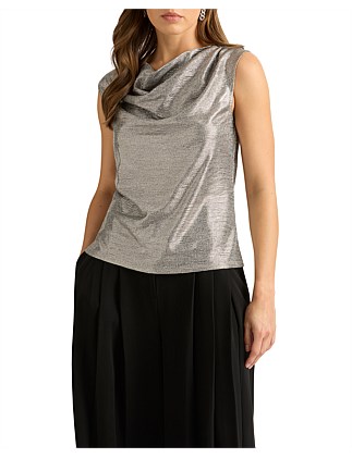 LEXAH FOIL JERSEY TOP