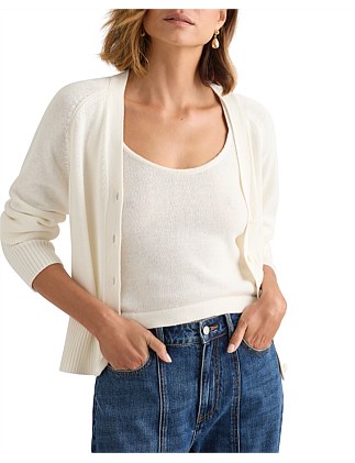 MYLA LINEN BLEND CARDIGAN