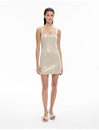 Sequin Linen Dress