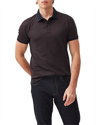 LYNDEN SHORT SLEEVE SPORTS FIT POLO-MIDNIGHT