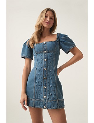 Nika Logo Denim Mini Dress