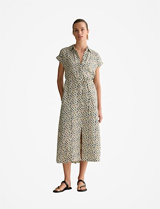 Modal Impasto Spot Shirt Dress