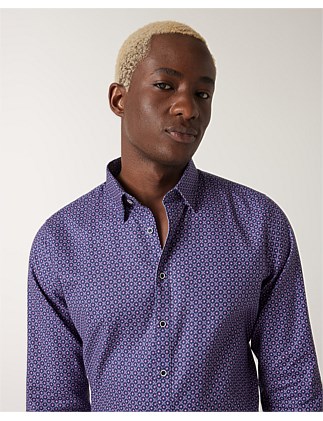 Geo Print Dress Shirt