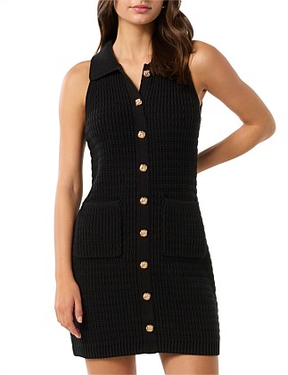 BECK TEXTURED KNIT MINI DRESS