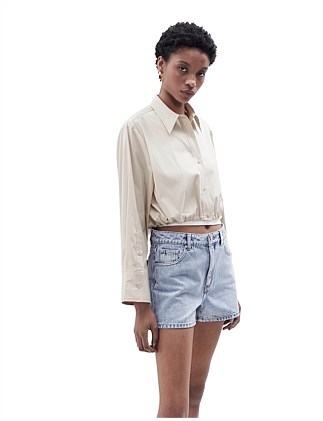 CROPPED COTTON SHIRT