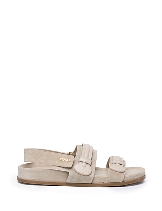 SUEDE DOUBLE STRAP SANDAL