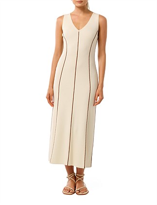 MILEY TIPPED DETAIL MIDI DRESS