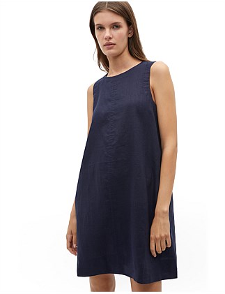 CORE LINEN SWING MINI DRESS