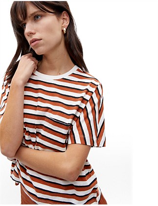 STRIPE BATWING TEE