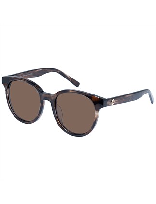 MELANY BROWN ROUND SUNGLASSES