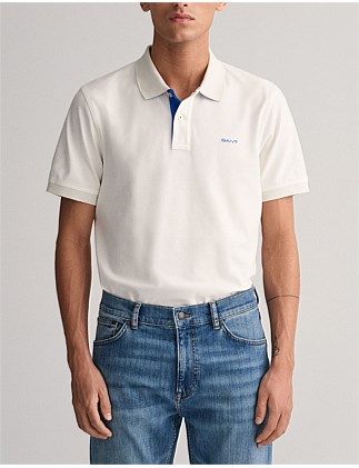 Contrast Piqué Polo Shirt