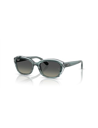 Irregular GREEN GRADIENT GREY Sunglasses