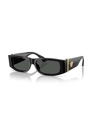 Rectangle BLACK DARK GREY Sunglasses