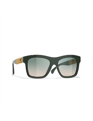 Rectangle GREEN LIGHT BROWN GRAD PETROL GREEN Sunglasses