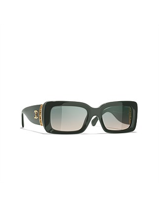 Rectangle GREEN LIGHT BROWN GRAD PETROL GREEN Sunglasses