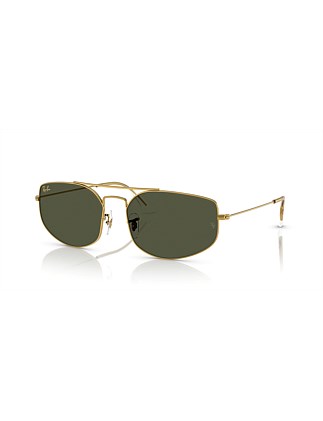 EXPLORER 5 Irregular GOLD GREEN Sunglasses